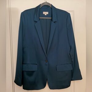 LOFT Teal/Blue Blazer, size 16
